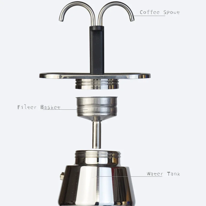 200ML Mini Moka Pot Double Tub - Coffee Equipment Wdt ulasan dan harga