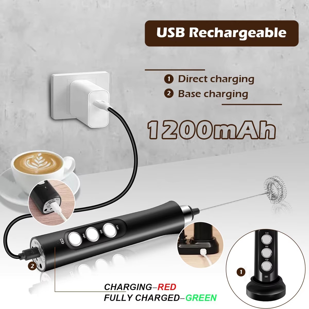 Wireless Rechargeable Electric - Milk Steaming Pitcher ulasan dan harga